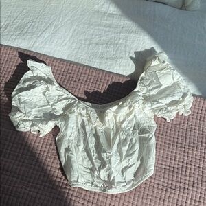 Show Me Your MuMu Cream Puff Sleeve Blouse